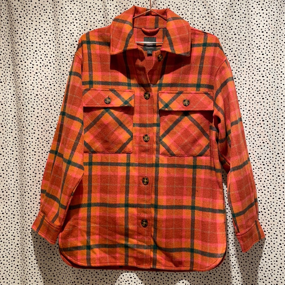 NWOT wild fable plaid shacket shirt jacket Target flannel fleece
